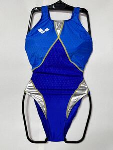 アリーナ　競泳水着　ARENA　エールブルー　NUX-K　ARN-6004W　ロイヤルブルー&スカイブルー イエローステッチ　Oサイズ (XL/13号)