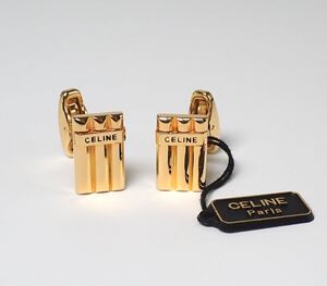 美品　CELINE セリーヌ カフスボタン カフリンクス アクセサリー 紳士 メンズ ゴールド系 