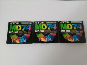 TDK　MD MD-XG 74 【mini disc】3枚セット【未開封新品】