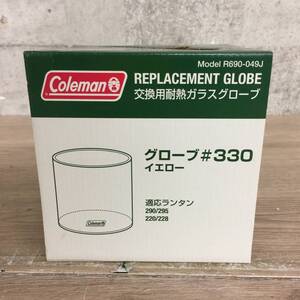 未使用 コールマン グローブ #330 イエロー R690-049J ＆ フューエルファネル coleman ランタン ホヤ グローブ キャンプ 2tmc02060443