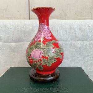 中国美術 花瓶 高さ 17.5cm 収蔵登録書付