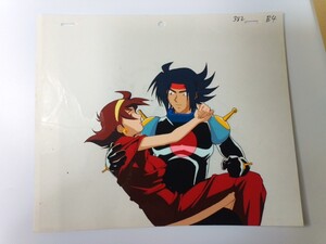 ◆セル画 機動武闘伝Gガンダム レイン・ミカムラ/ドモン・カッシュ◆ネオジャパン 約23×26.5㎝ GUNDAM アニメ♪R-621227カ