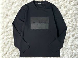 BLACK LABEL CRESTBRIDGE ブラックレーベル スウェット Tシャツ 長袖 ロンT ストレッチ 伸縮性 黒 クレストブリッジチェック