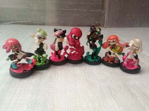 amiibo スプラトゥーン ヒメ タコ イカガール ホタル アオリ イイダ ガール　ピンクガール　コレクション整理