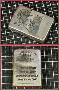 16【ZIPPO★ジッポー】【ベトナム 67-68 美人と小鳥】コレクション品 着火未確認