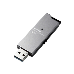 エレコム USBメモリー USB3.0対応 スライド式 高速 DAU 128GB ブラック MF-DAU3128GBK /l