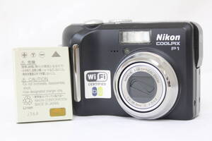 【返品保証】 ニコン Nikon Coolpix P1 ブラック 3.5x バッテリー付き コンパクトデジタルカメラ M1231