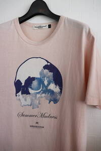 即決 08SS UNDERCOVERISM アンダーカバーイズム UNDERCOVER 2008SS SUMMER MADNESS期 ドクロ スカルアートプリントTシャツ メンズ 2 ピンク