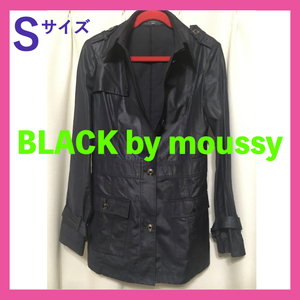 BLACK by moussy ジャケット トレンチ ミリタリー モッズ サファリ ステンカラー シャツ ロング ブラックバイマウジー