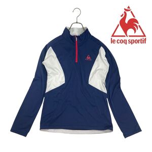 10T128☆ le coq sportif ルコックスポルティフ 薄手 ハーフジップ トラックジャケット ジャージ トップス トレーニング ウェア L