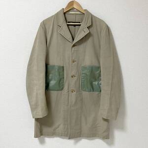 AD1994 コムデギャルソンオムプリュス work期 PVC ポケット ワークコート ベージュ Mサイズ HOMME PLUS 90s VINTAGE archive 4090429