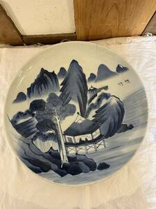 明治 古伊万里 絵付大皿 飾皿 煎茶道具 古陶磁製 時代物 骨董品 古美術品 アンティークコレクション コレクター 古九谷 お宝 古物 希少