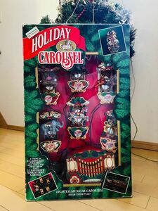 メリーゴーランド　Mr Christmas Holiday Carousel 電飾　おもちゃ　 昭和レトロ 当時物