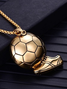メンズ ジュエリー ネックレス 1個 ファッショナブル 亜鉛合金 靴 & サッカー チャームネックレス 男性用 日常の装飾用 合金
