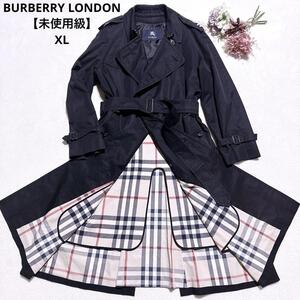 未使用級【至高の逸品】BURBERRY LONDON バーバリーロンドン トレンチコート カシミヤ ライナー XL メガチェック ノバチェック メンズ