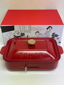 F546 BRUNO コンパクトホットプレート レッド BOE021-RD たこ焼きプレート