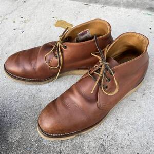 USA製 RED WING 595 チャッカブーツ US9.5 27.5cm レッドウィング レザー シューズ ブーツ ブラウン 茶 Made in USA