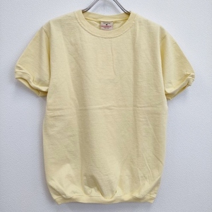 Goodwear 新品 リブ USA製 サイズS 無地 半袖Ｔシャツ カットソー イエロー グッドウェア 4-0904S 245296