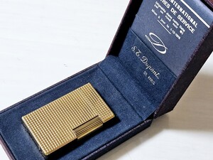 S.T.Dupont デュポン 本物 ライン1 ダイヤモンドヘッドモデル GOLDカラー 高級ガスライター ローラー式