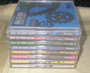 ★AKAI CD-ROM SOUND LIBRARY 8枚 セット （FULL SET）★OK! !★Made in JAPAN★