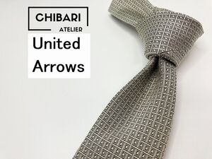 United Arrows　ユナイテッドアローズ　ドット柄 ネクタイ 3本以上 送料無料 メンズ グレイ　1204035