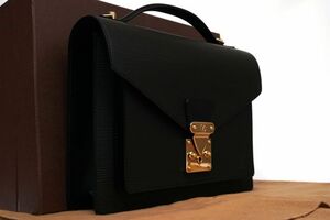 【極美品 ベタなし】ルイヴィトン Louis Vuitton エピ モンソー ノワール ハンドバッグ レディース ブラック M52122 1円