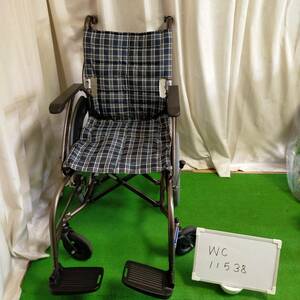 (WC-11538)【中古車椅子】カワムラサイクル　介助式車椅子　ウェイビット WA16-40S　消毒洗浄済み　介護用品