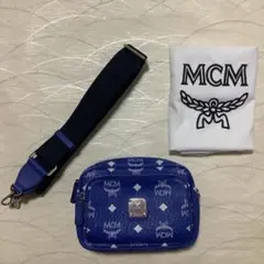 MCM クロスボディ ショルダーバッグ ブルー 青