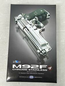 HS069-241123-071【中古】東京マルイ NEW GAS BLOWBACK M92F CHROME STAINLESS クロームステンレス モデル 動作確認済