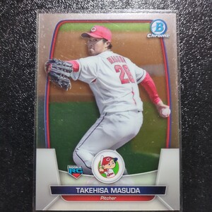 NPB topps　益田武尚　bowman 2023 chrome　 広島カープ　レギュラーカード　パラレル　128　RC　ルーキーカード