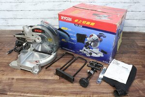 【ト長】 RYOBI リョービ 卓上切断機 TS-225 丸ノコ 100V 50/60Hz 220mm 丸鋸 丸のこ 木材 説明書 元箱付き IC737IOC74