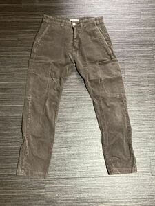 ツモリチサト サイズ1 コーディロイ　ワイドパンツ　ワークパンツ 細コール TSUMORI CHISATO women pants corduroy charcoal gray