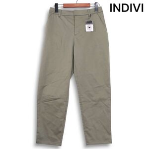 【新品 未使用】 INDIVI インディヴィ 通年★ ストレッチ テーパード チノ パンツ Sz.38 レディース　K4B00922_A#R