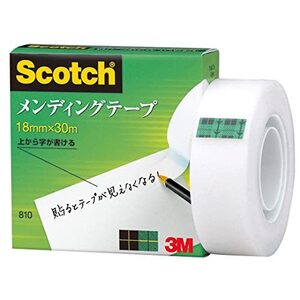 3M スコッチ テープ メンディングテープ 18mm×30m 小巻 810-1-18