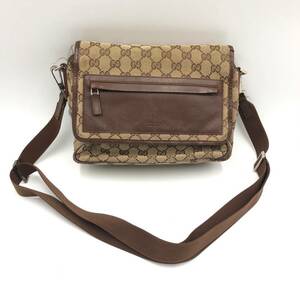 □GUCCI ショルダーバッグ GG柄 グッチ レディース GGキャンバス 019・0375 クロスボディ 複数落札同梱OK B240308-1