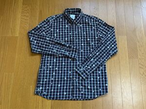 UNIFORM EXPERIMENT FRAGMENT STAR BROAD CHECK B.D SHIRT BLACK 3