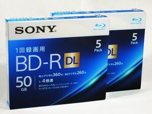 ■　SONY　BD-R　DL　1回録画用　50GB　4倍速　5枚パック　2個セット　(5BNR2VJPS4)