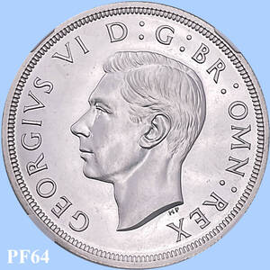 ★最後のクラウン銀貨★ 1937 ジョージ6世 戴冠式記念 イギリス PF64 クラウン 銀貨 NGC コイン 硬貨 貨幣 ロイヤルミント