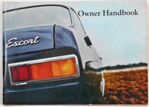 FORD ESCORT 1100,1300,GT/SPORT Owner Handbook 英語版