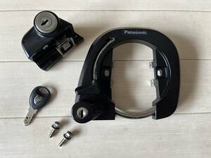 Panasonic 電動アシスト自転車 サークルロック　バッテリーロック セット 鍵1本 BK 中古