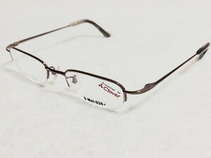 新品　Clover クローバー　福井県産　ブランド　メガネ　めがね　ハーフリム　チタン　軽い　ハンドメイド　手作り　高級感　上品