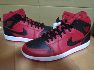 送料無料発送 ナイキ エアジョーダン 1 NIKE JORDAN BRAND NIKE AIR JORDAN 1 MID GYM RED/BLACK-WHITE 11 29.0 新品未使用 正規品