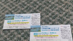 神奈川県立 辻堂海浜公園ジャンボプール　招待券 ２枚　有効期限２０２４年９月８日（日）まで　【送料無料】