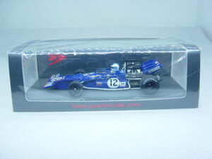 spark 1/43 Tyrrell 022 2nd French GP 1971 #12 F.Cevert ティレル セベール フランスGP