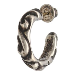 【中古】 CHROME HEARTS クロムハーツ スクロールフープ ピアス SV925 シルバー イヤリング 24023234 RS