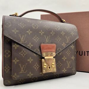 LOUIS VUITTON ルイヴィトン モノグラム モンソー ハンドバッグ M51185 ゴールド金具 2way可能 ブラウン レディース メンズ