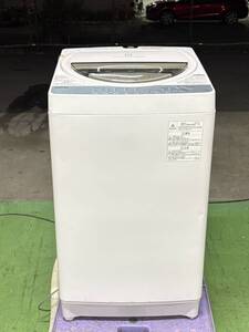 Q533s【手渡し限定】TOSHIBA 東芝 7kg 洗濯機 AW-7G6(W)　2019年製　中古　動作OK　神奈川県相模原市　/15