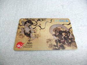 無記名 Japan Endless Discovery 風神雷神 記念デザイン イコカ ICOCA デポジットのみ キズあり 送料63円 PO698