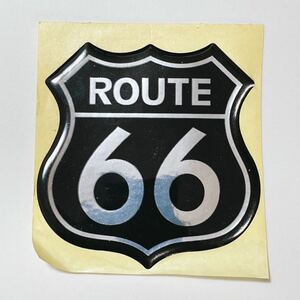 ステッカー ルート66 Route66 ブラック アメリカ合衆国 シカゴ サンタモニカ カリフォルニア アメリカン雑貨 アメカジ