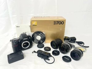 [中古品] Nikon 一眼レフカメラ D700/35-105㎜/Auto 1:2.5 f=105mm/28mm 1:2.8 ※リモートシャッター・充電器・箱付き〈送料別〉AD0126